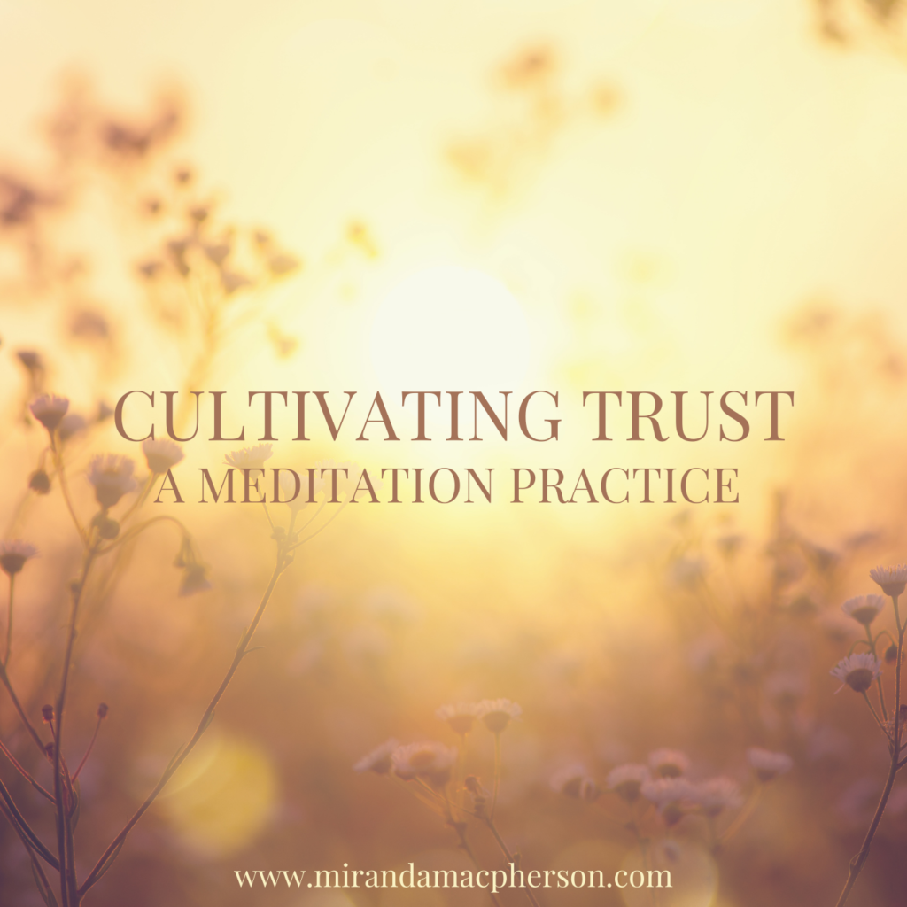 CULTIVATING TRUST a downloadable guided audio meditation by spiritual teacher Miranda Macpherson