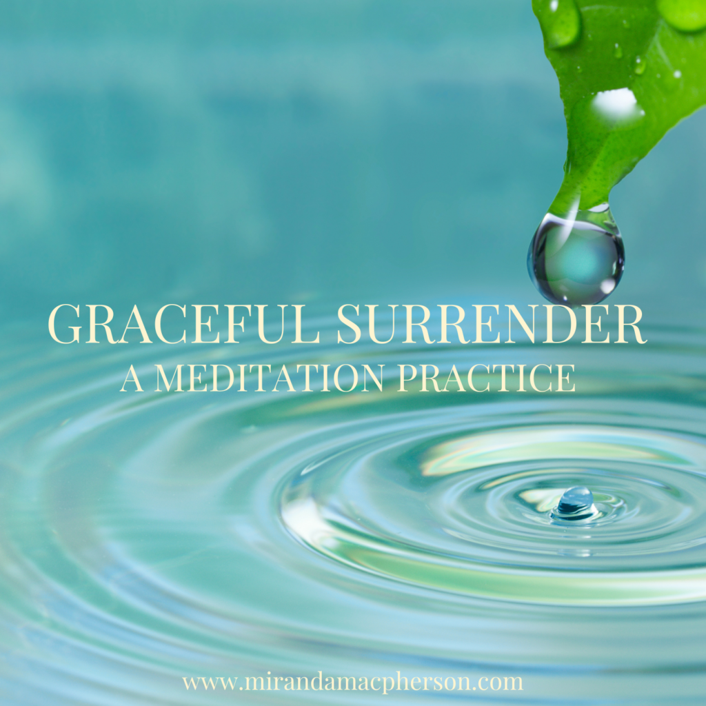 GRACEFUL SURRENDER a downloadable audio guided meditation by spiritual teacher Miranda Macpherson